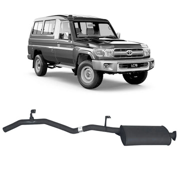 Redback 2.5" Exhaust for 79 Series Exhaust 1HZ with Muffler - Brixton 4x4 - Buy Online Now!